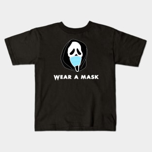 Wear a Mask Halloween Scream Pandemic Kids T-Shirt